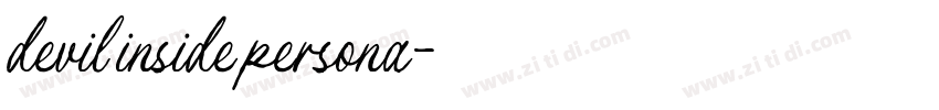 devil inside persona字体转换